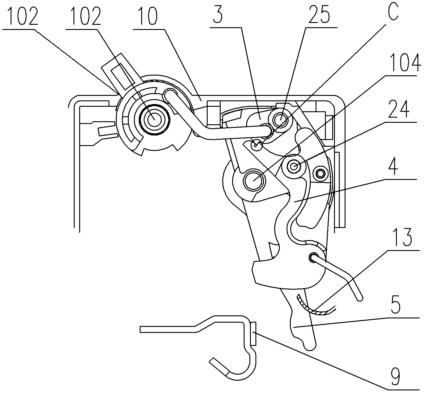 Operating mechanism of modularized breaker
