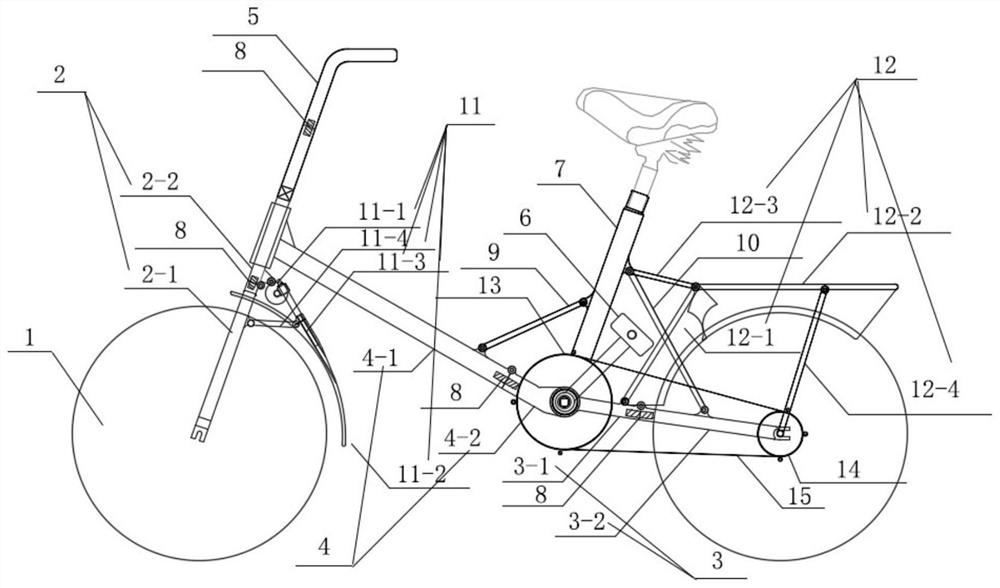 Automatic folding bicycle