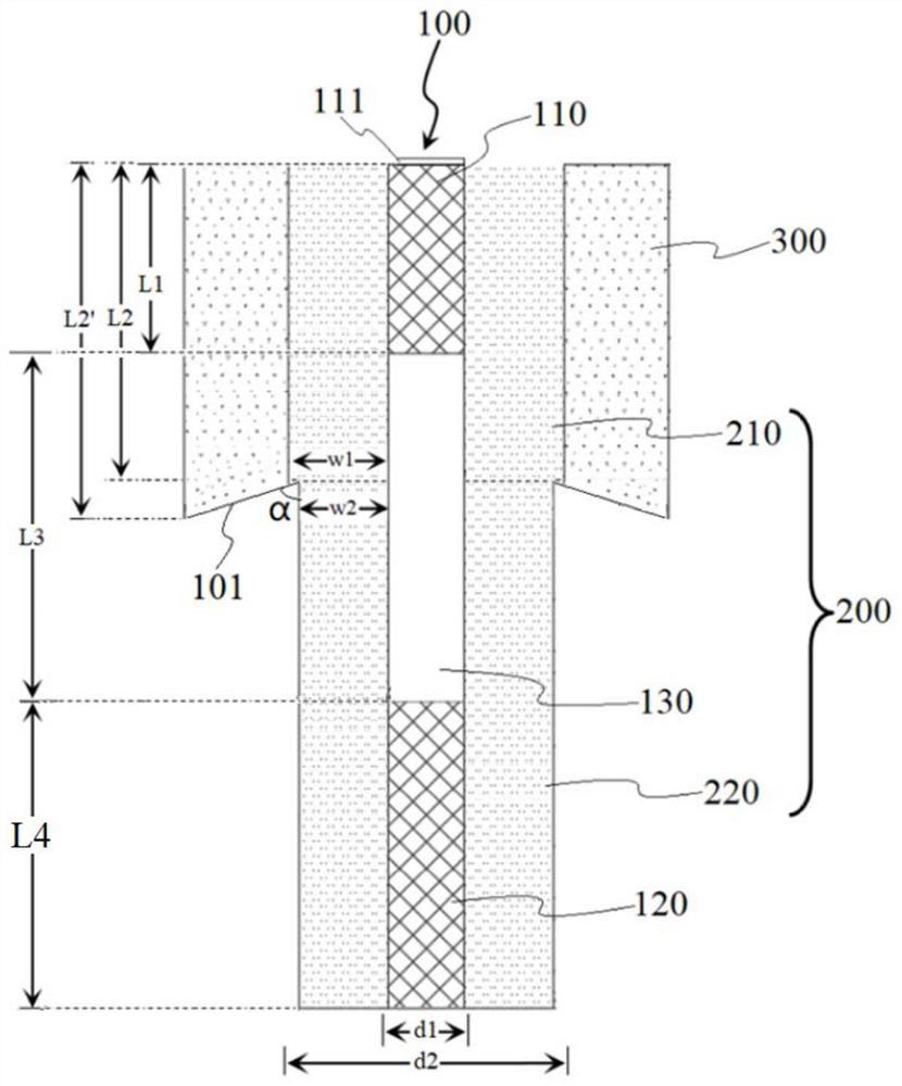 A buried recharge well and a recharge system suitable for sponge cities