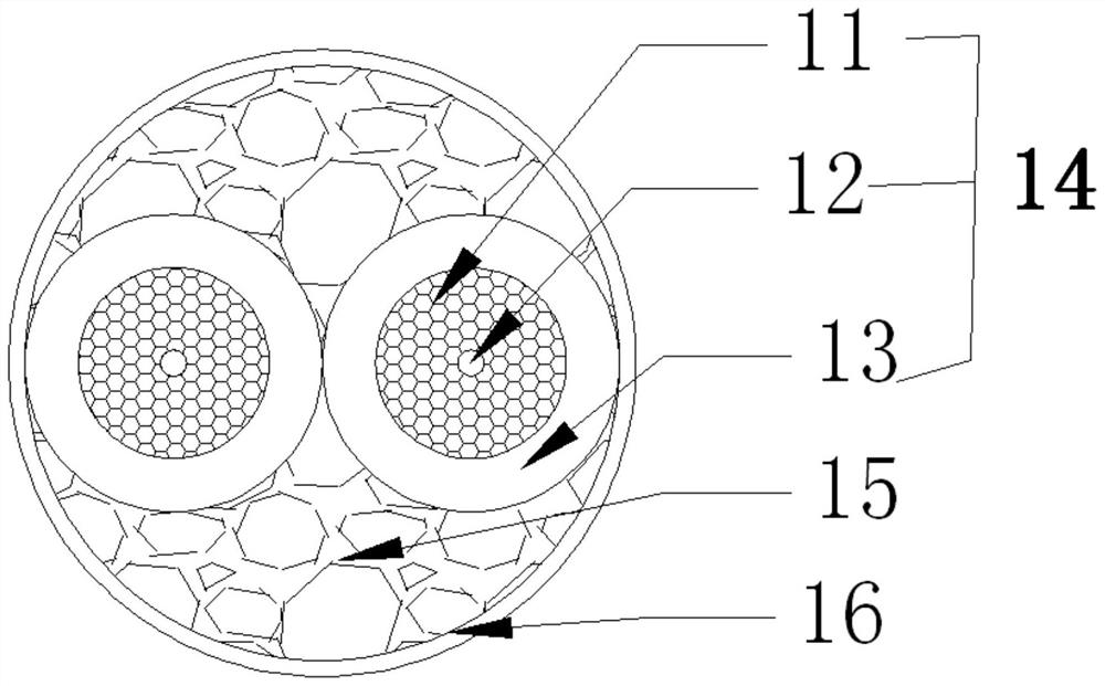 Torsion-resistant robot arm cable