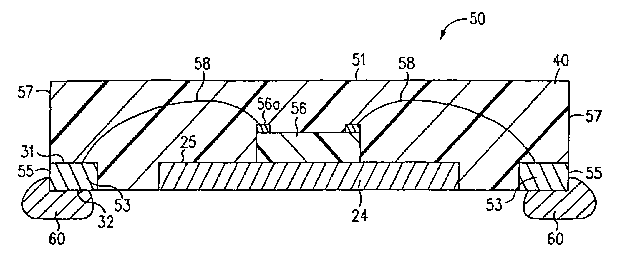 Plastic integrated circuit package and method and leadframe for making the package