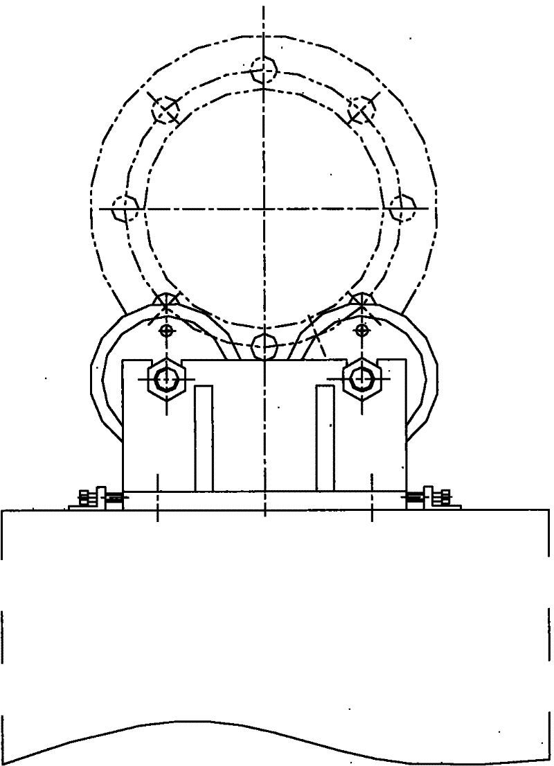 Bracket for use in processing of heavy spindle of large turbine generator