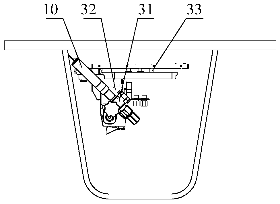 Welding gun posture adjusting device for U-rib internal overhead position welding system