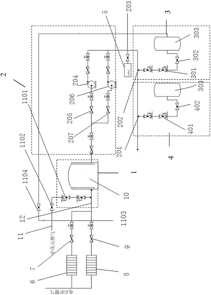 Calcium carbide furnace gas calorific value adjustment device