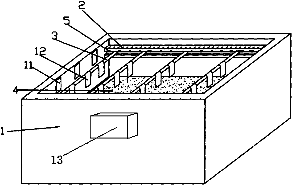 Experimental latticed seedling culturing box with temperature control function