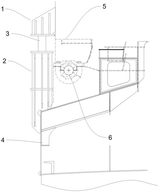 A method for repairing the stern springboard hinge of a rolling ship