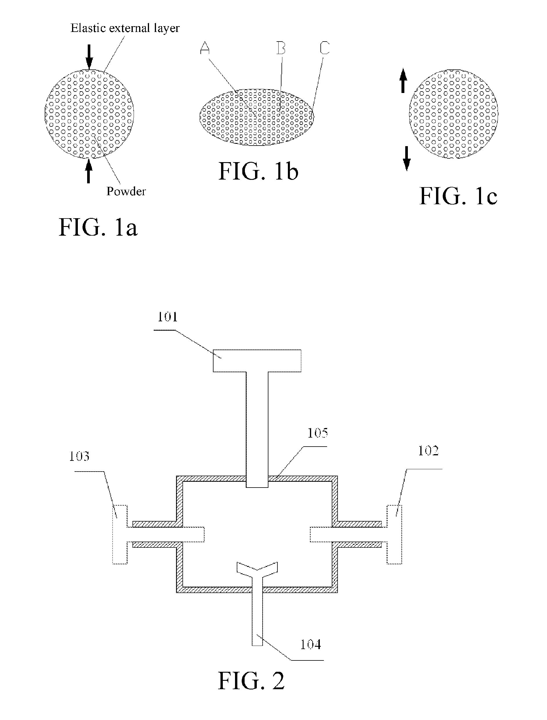 Powder particle shaping device and method