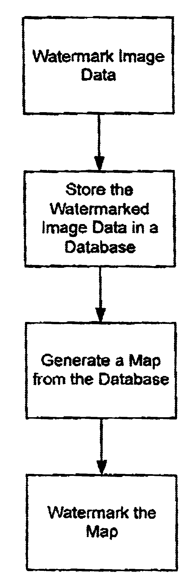 Geo-referencing of aerial imagery using embedded image identifiers and cross-referenced data sets