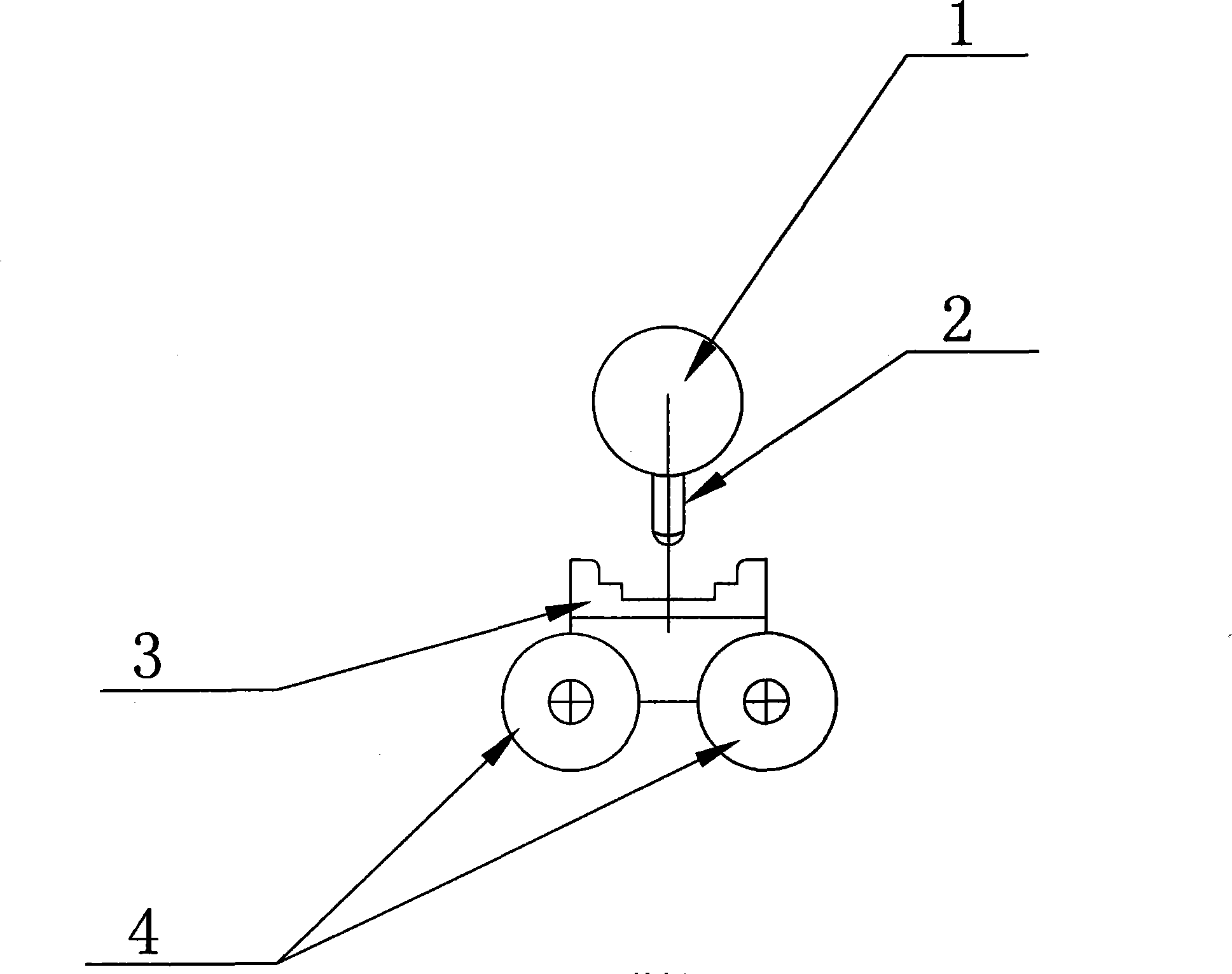 Method and mold pressing tank-type bulkhead using three rollers rolling machine