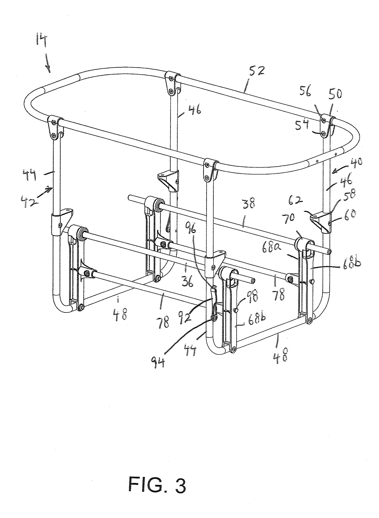 Bassinet with electromagnetic drive