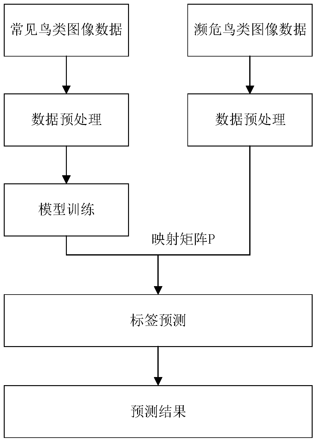 Bird endangered species identification method based on structure-preserving zero-sample learning