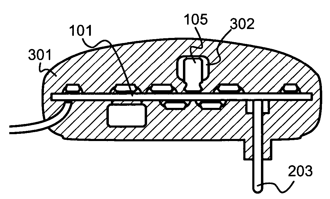 Protection of an inmoulded electric appliance against explosion