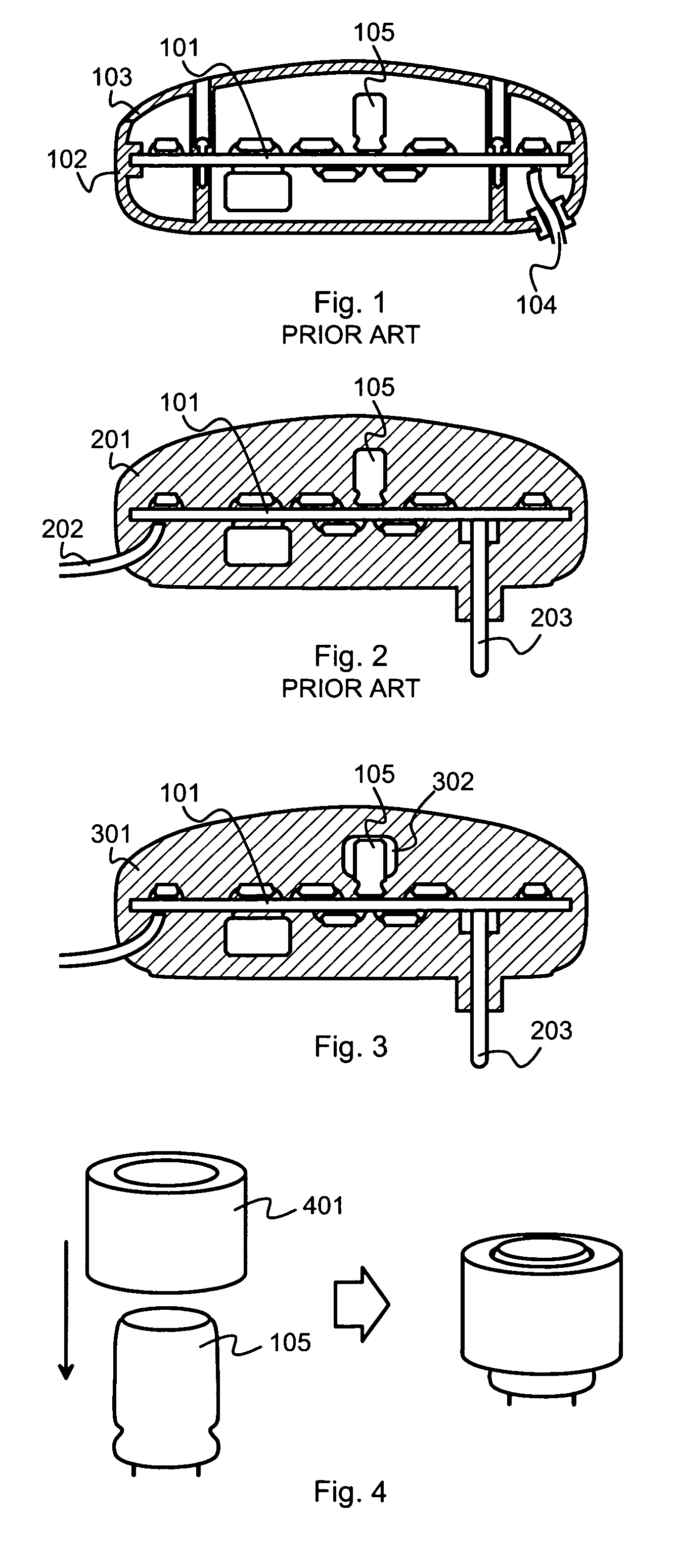 Protection of an inmoulded electric appliance against explosion