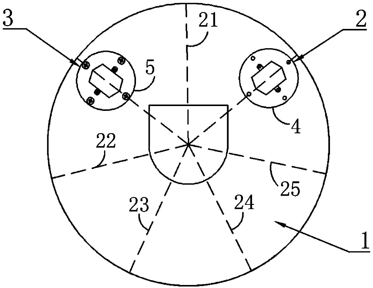 Radial plunger motor rotating speed measuring and control system and method based on double-angle induction