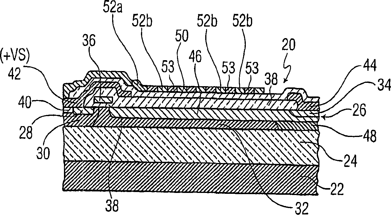 Lateral thin-film soi device having a field plate with isolated metallic regions