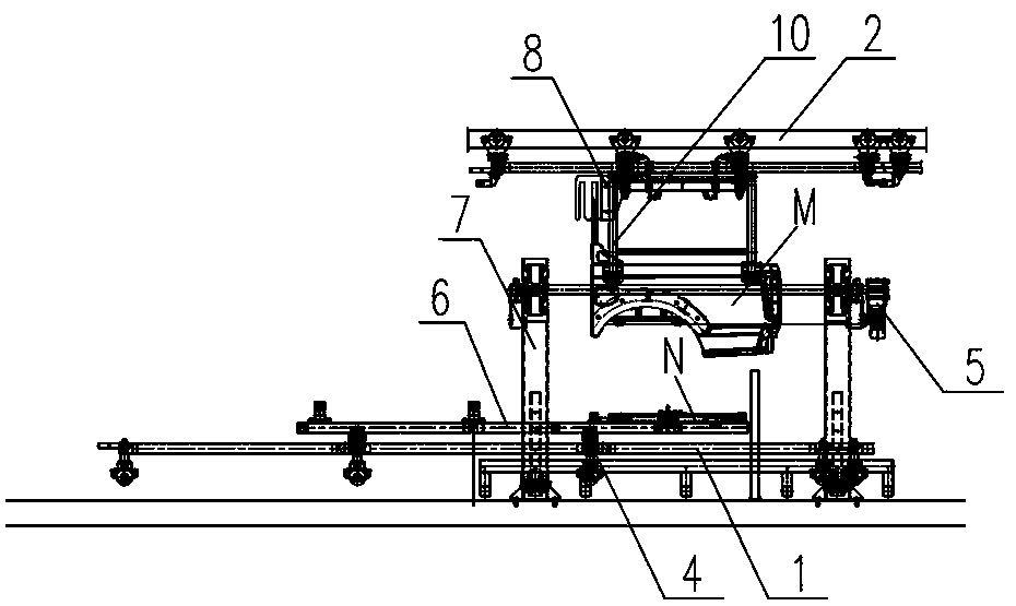 Intelligent flexible pickup truck carriage switching system