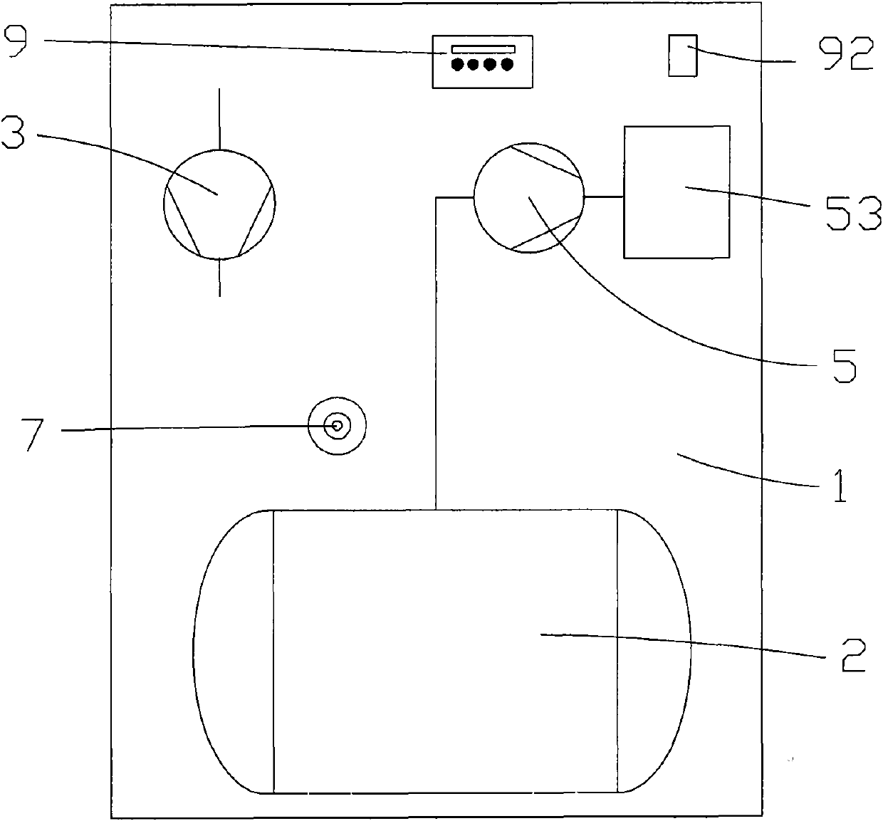 Integral liquid gas station system