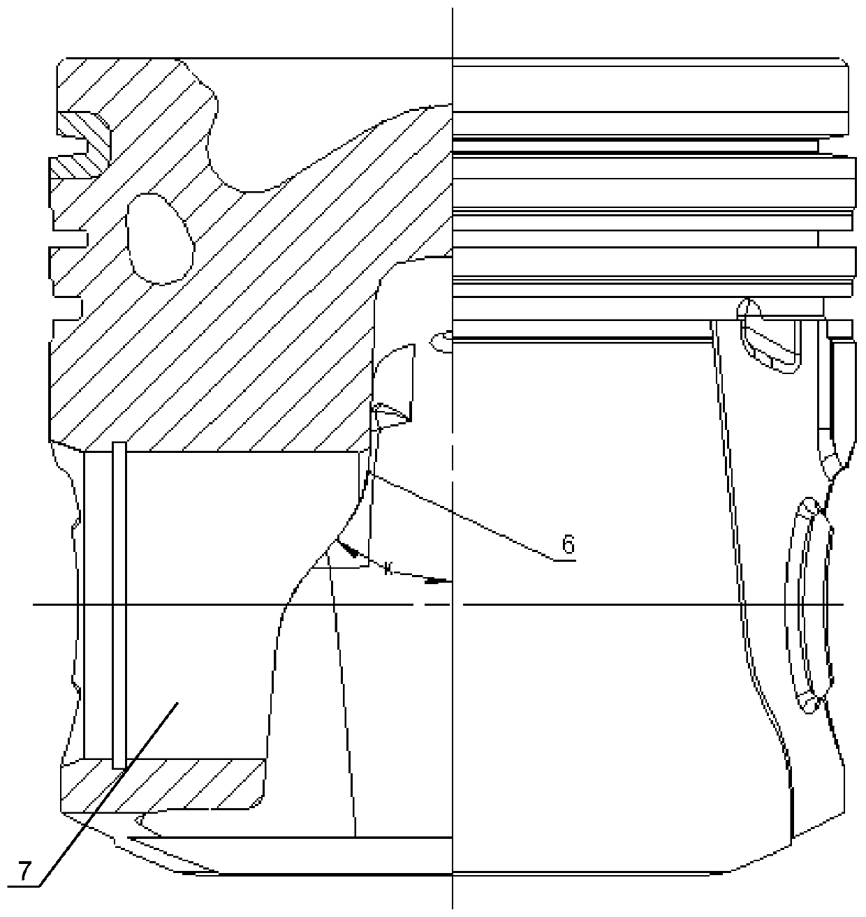 Diesel engine piston structure