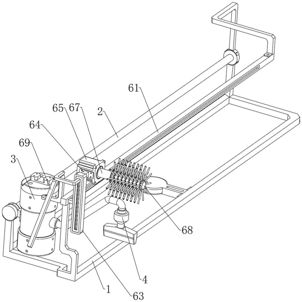 A device for removing dust inside a window pulley slide