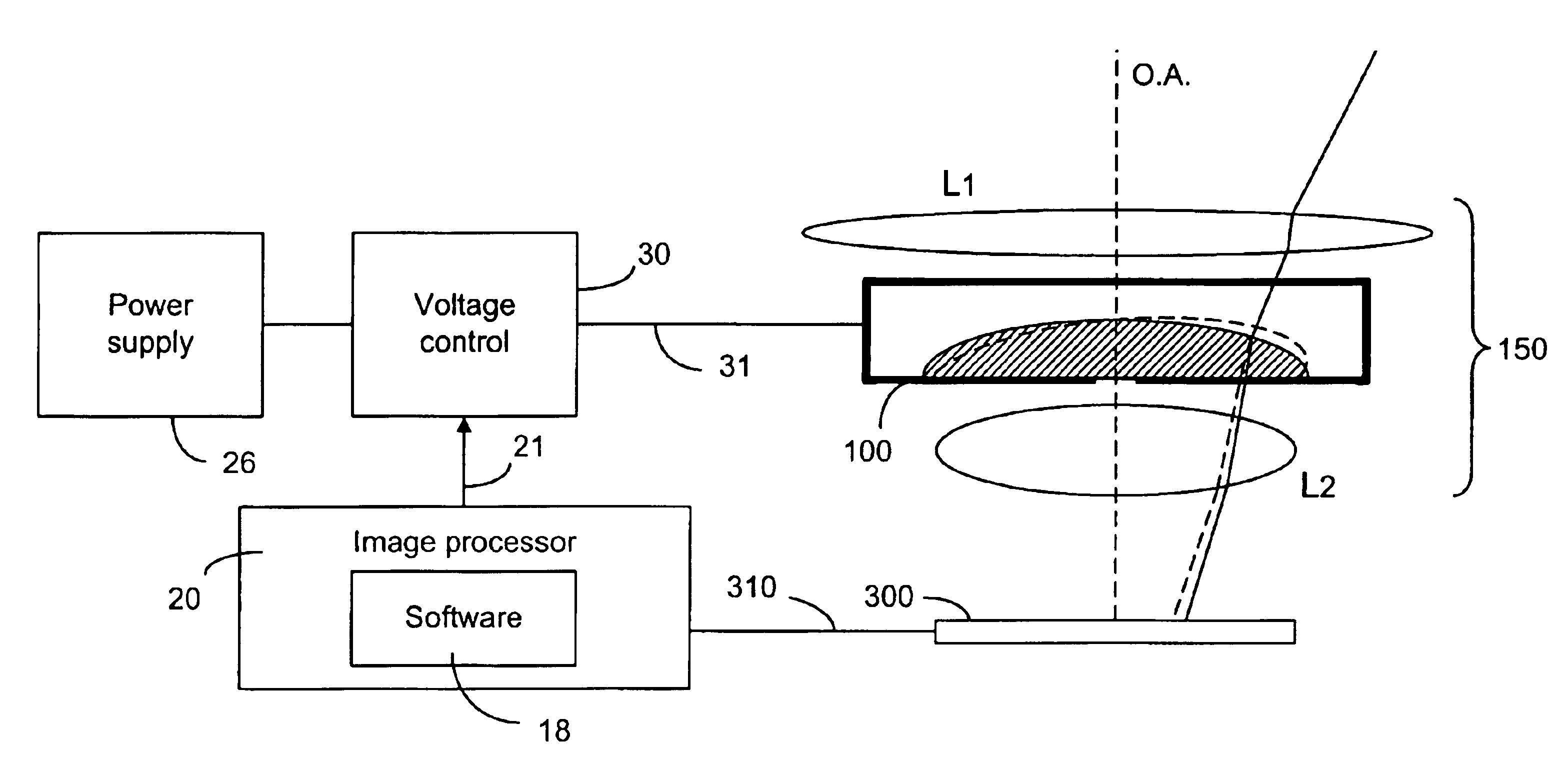 Method and device for lateral adjustment of image