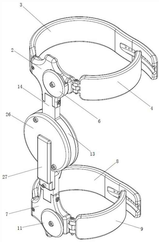 Flexible wearable knee joint protection exoskeleton and walking assistance system