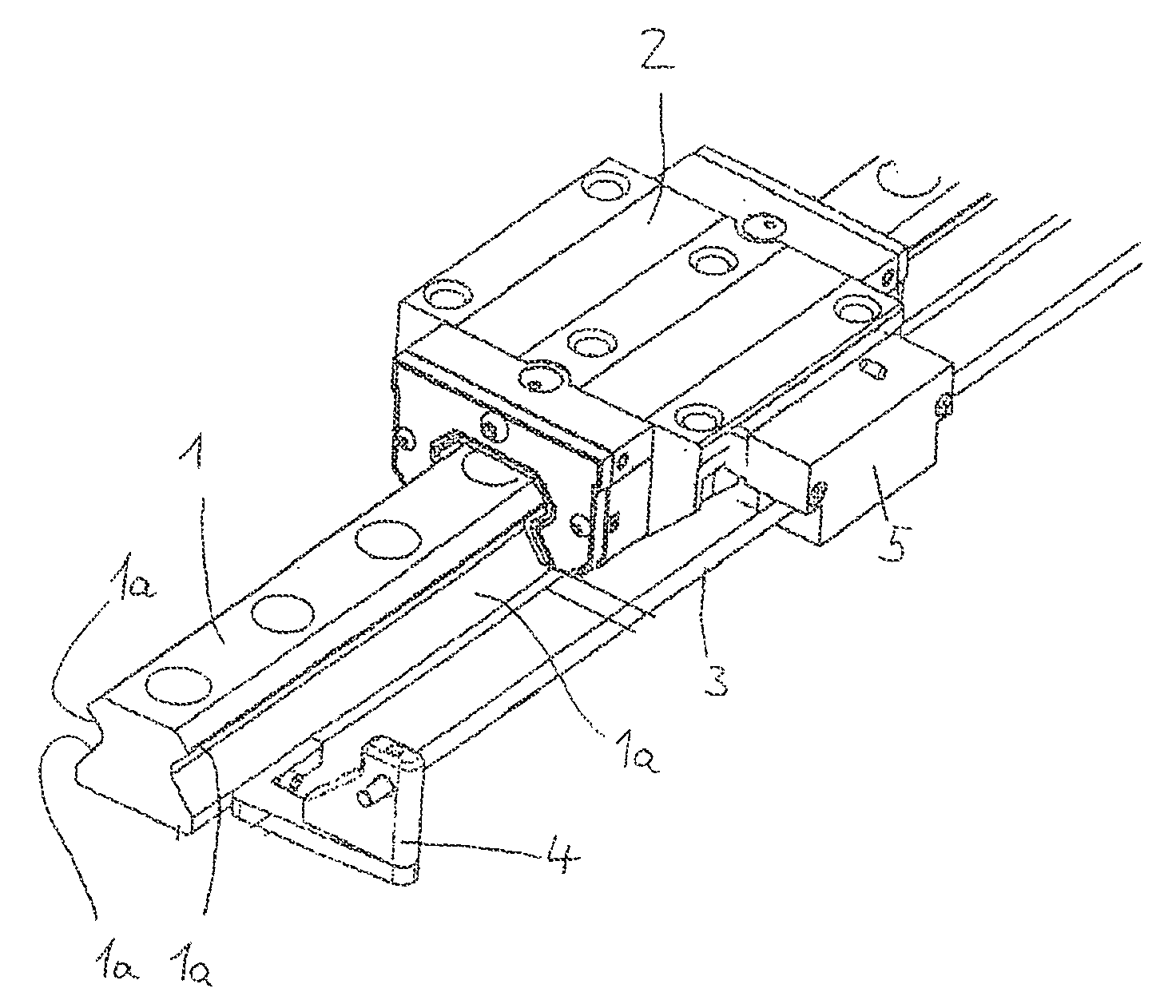Guide rail of a linear guide