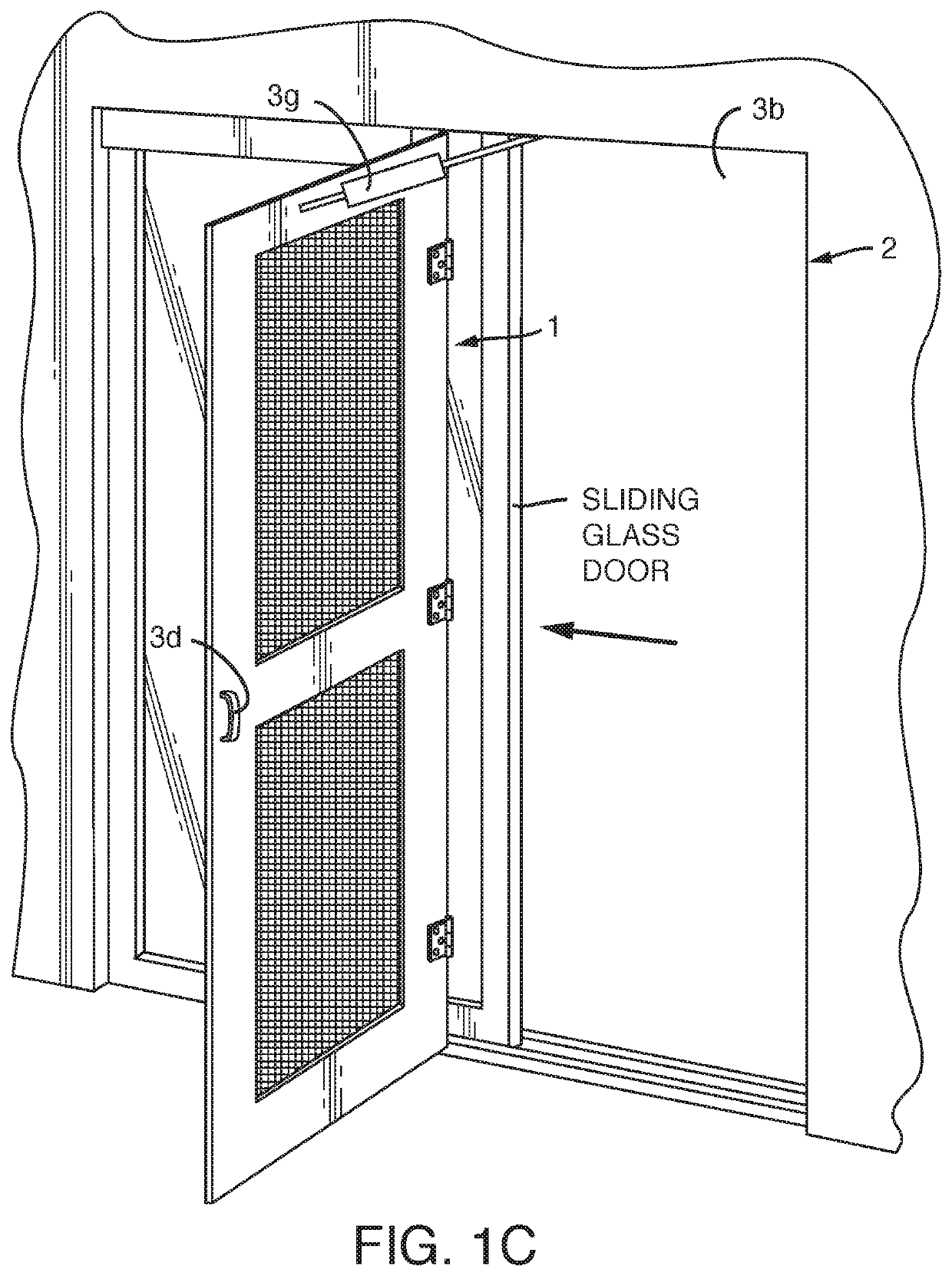 Screen door kit for patio sliding glass doors that swing out
