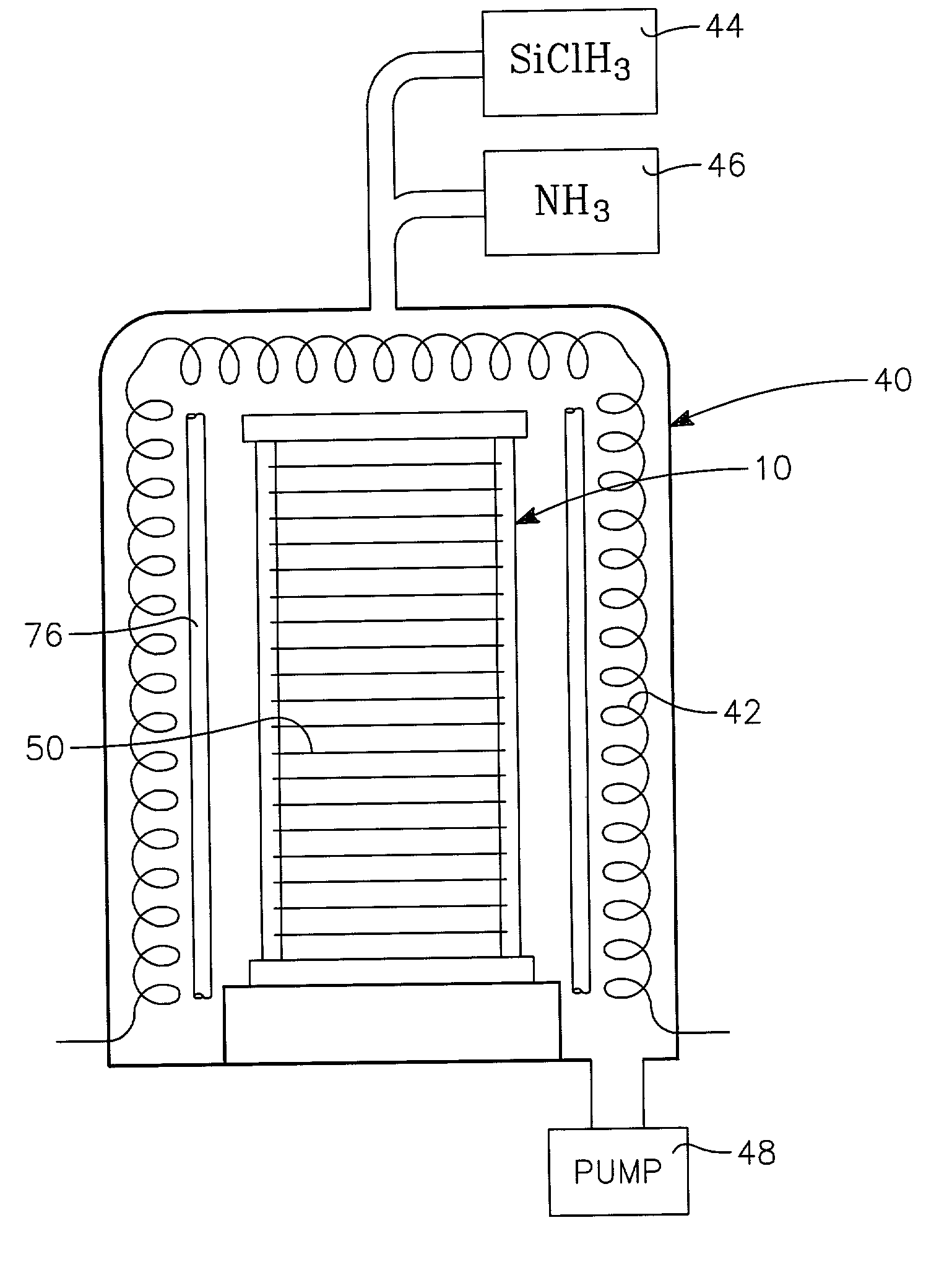 Pre-coated silicon fixtures used in a high temperature process