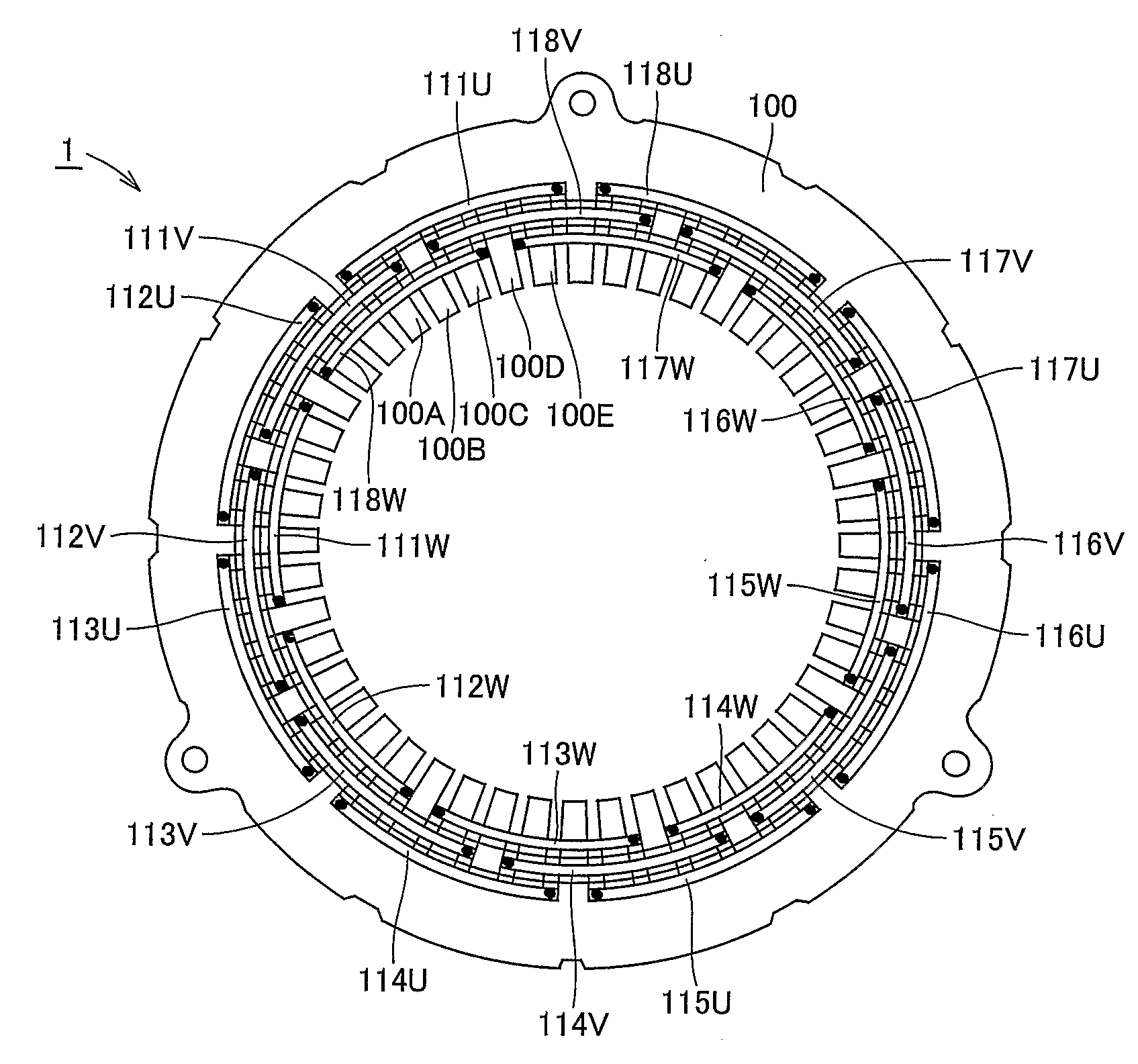 Winding Structure of Rotating Electric Machine
