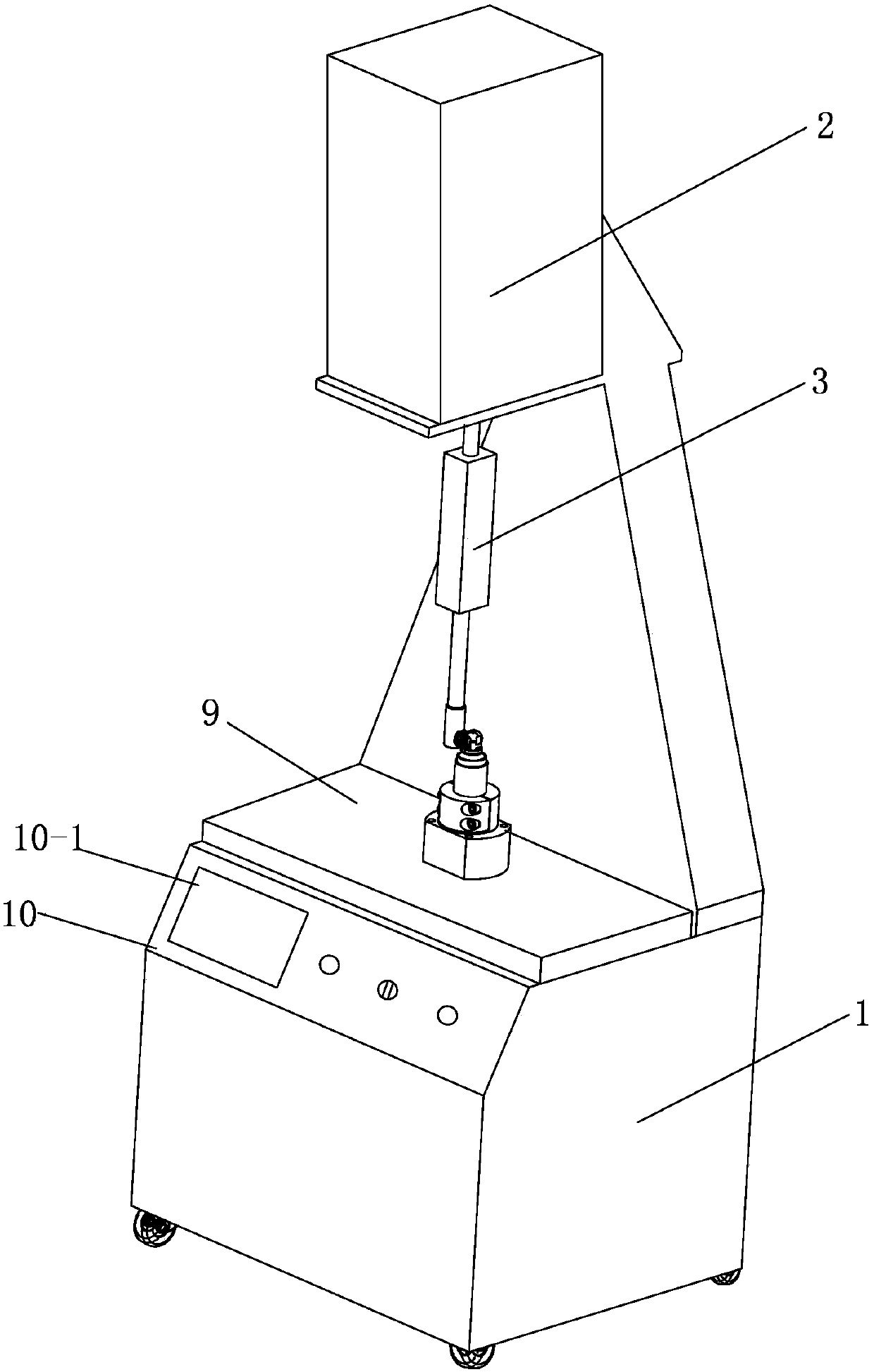 Pull-away test device for ball head of tailgate electric support bar