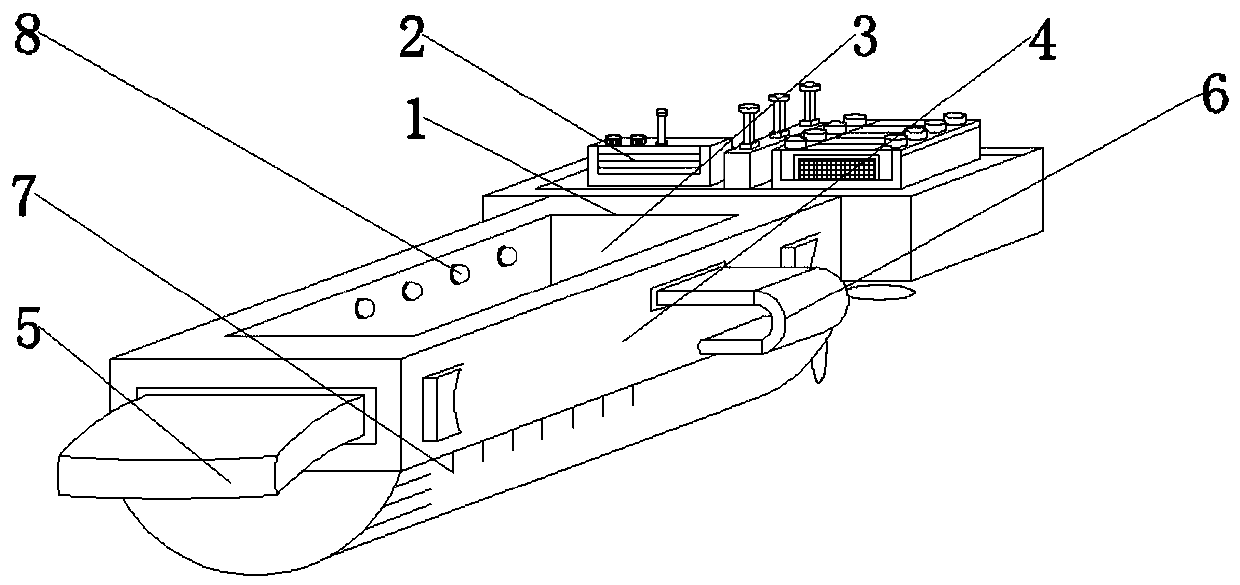 Automatic berthing system of unmanned ship