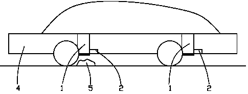 Automobile obstacle crossing mechanism, obstacle crossing method and application