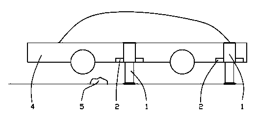 Automobile obstacle crossing mechanism, obstacle crossing method and application