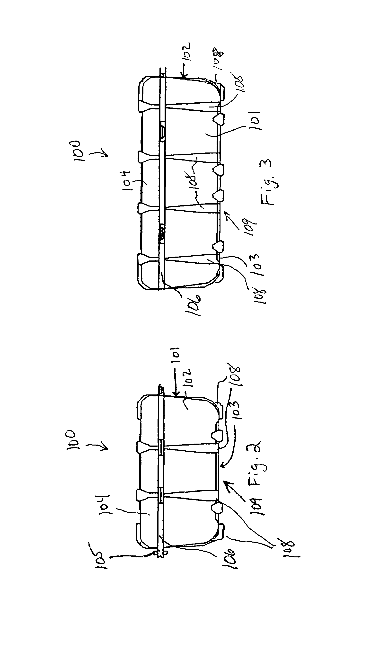 Produce carrying trays and method of cooling produce in a five-down configuration