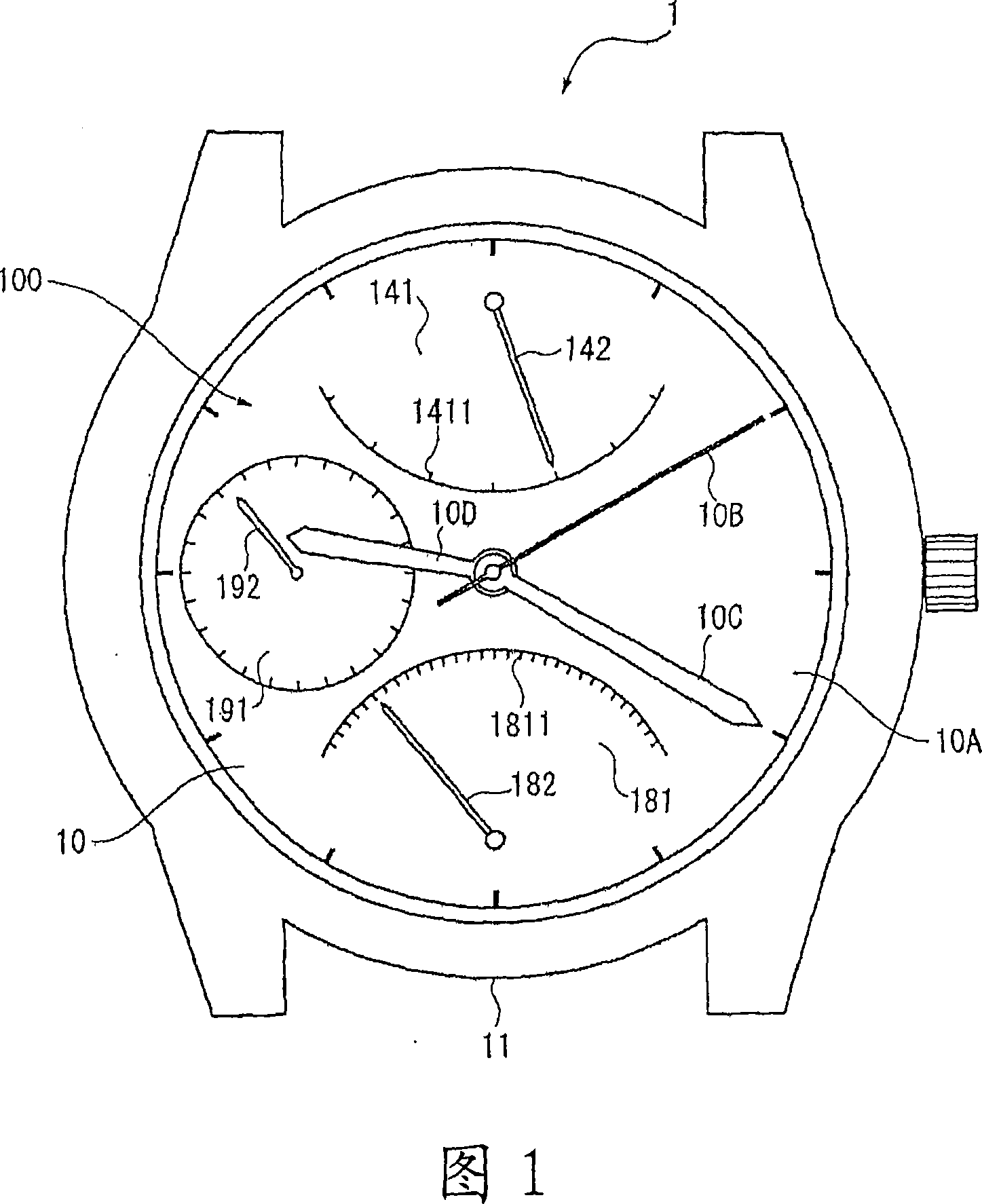 Timepiece display apparatus, movement, and timepiece
