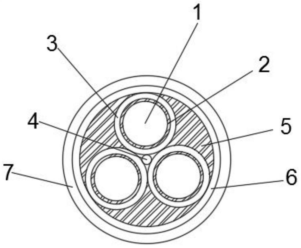 Submarine degaussing cable and preparation method thereof