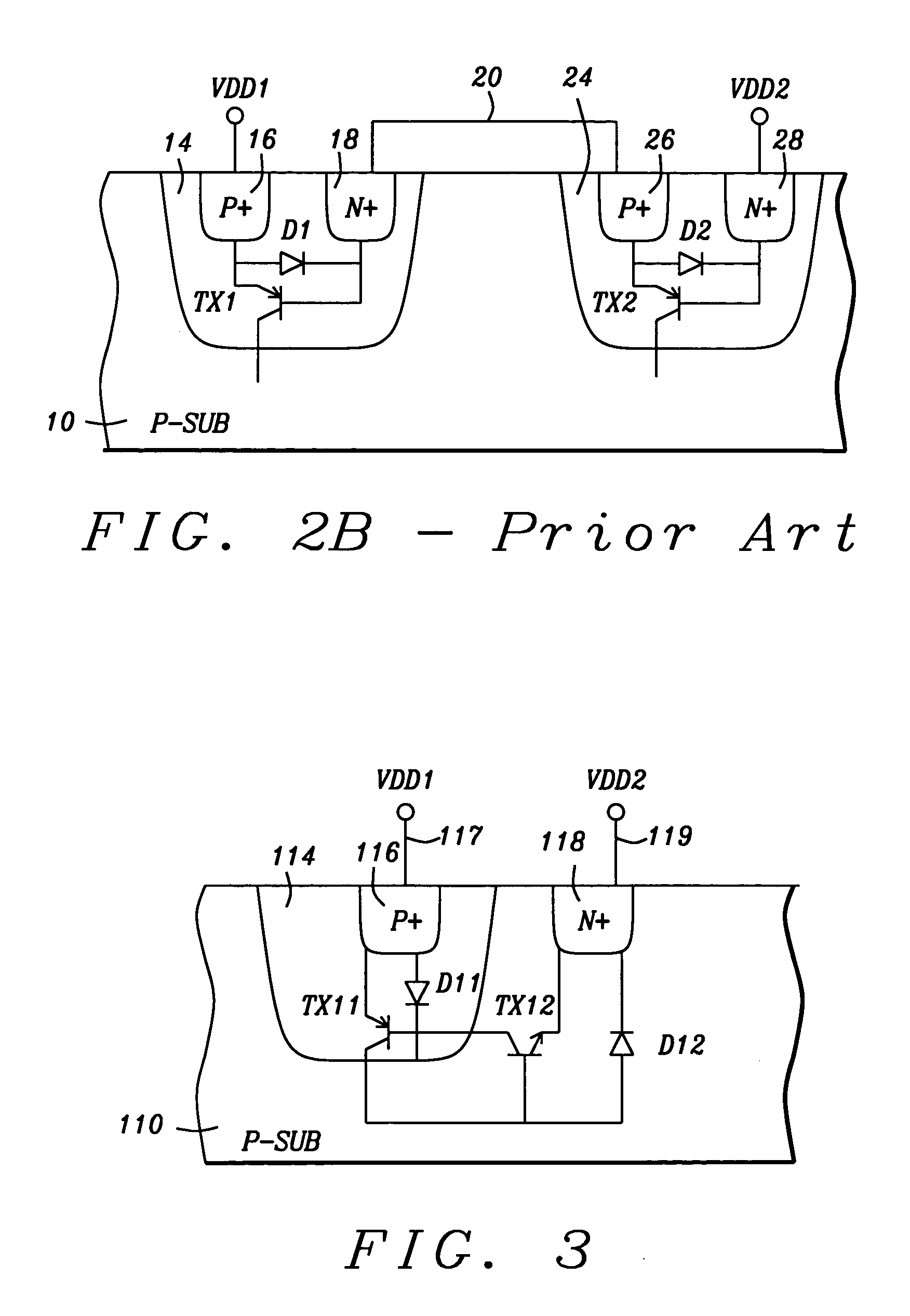 Novel stacked string for power protection and power connection