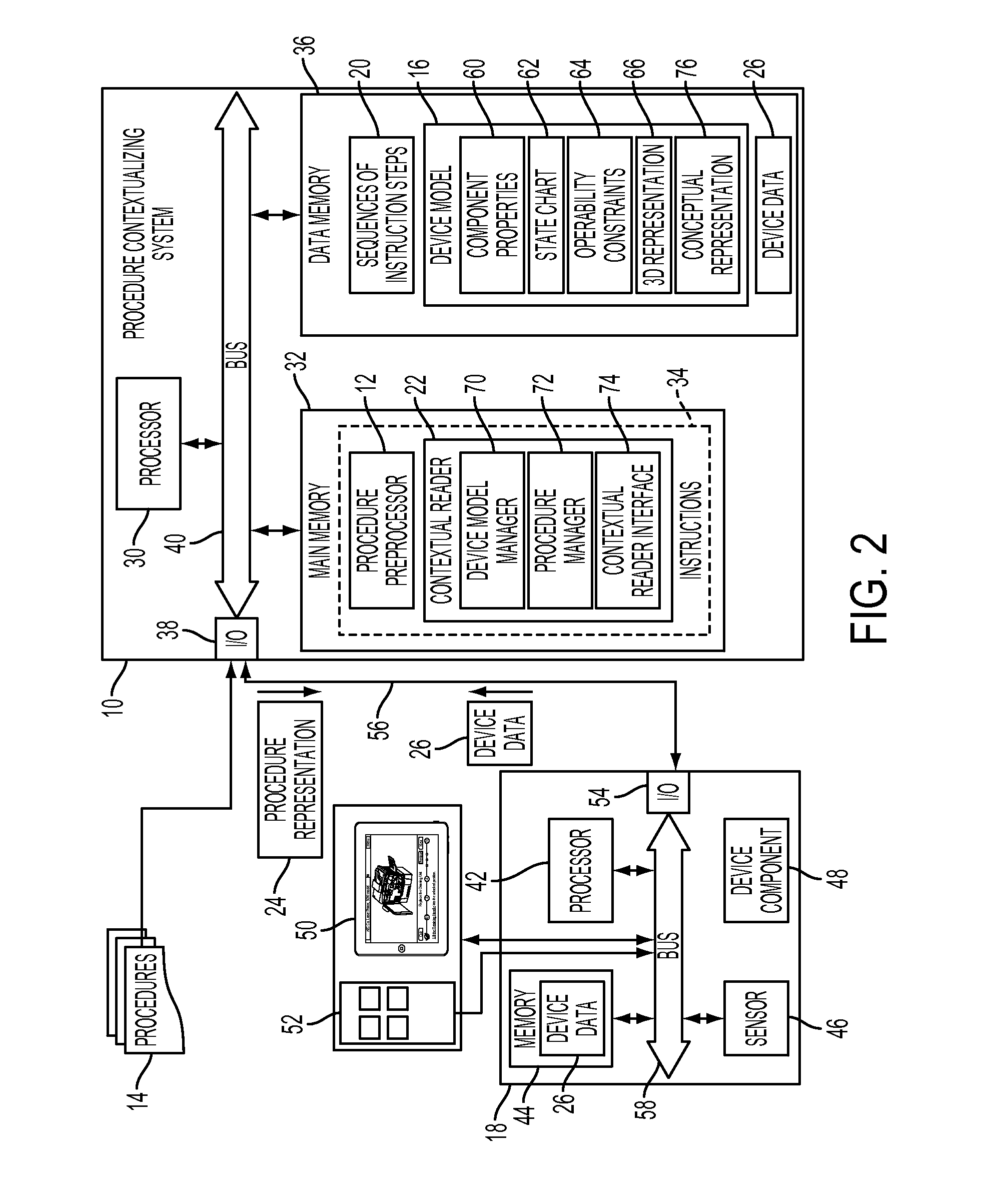System and method for contextualizing device operating procedures