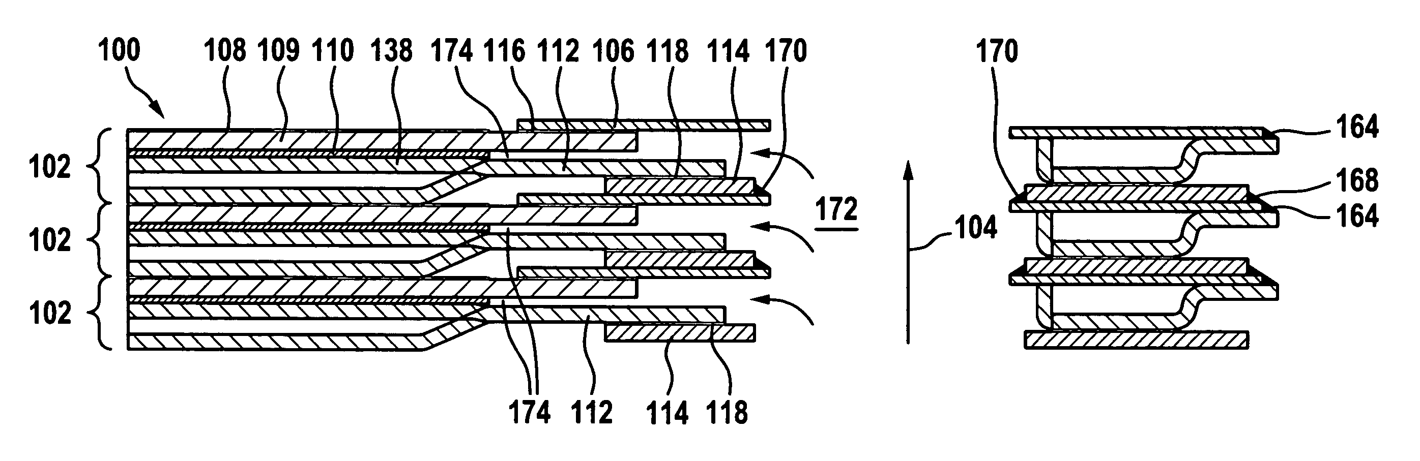 Sealing arrangement for a fuel cell stack and process for the production of such a sealing arrangement