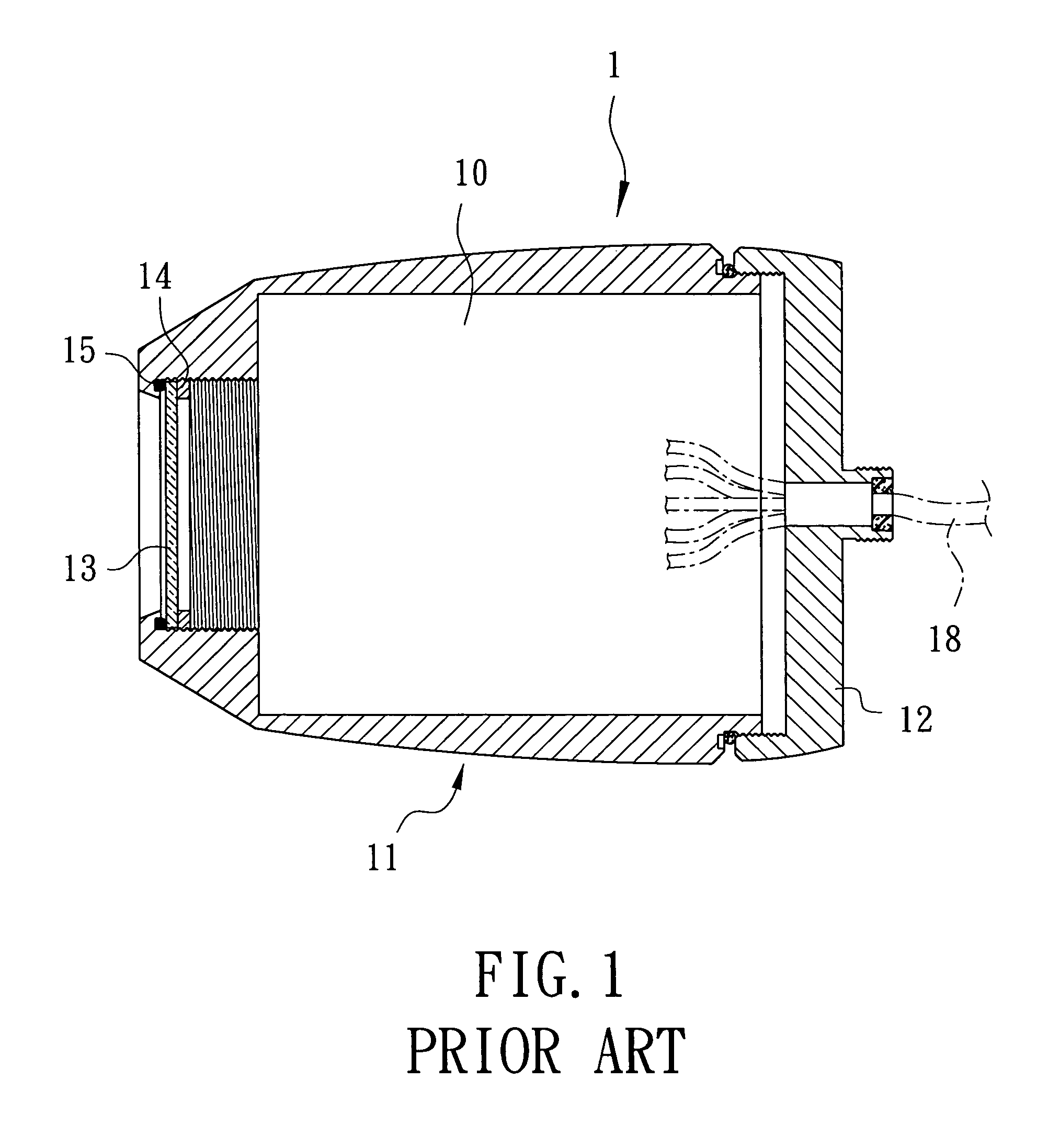 Underwater housing for a monitoring device