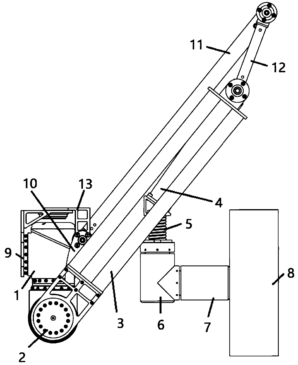 Wheel-leg composite type robot moving device and wheel-leg composite type robot