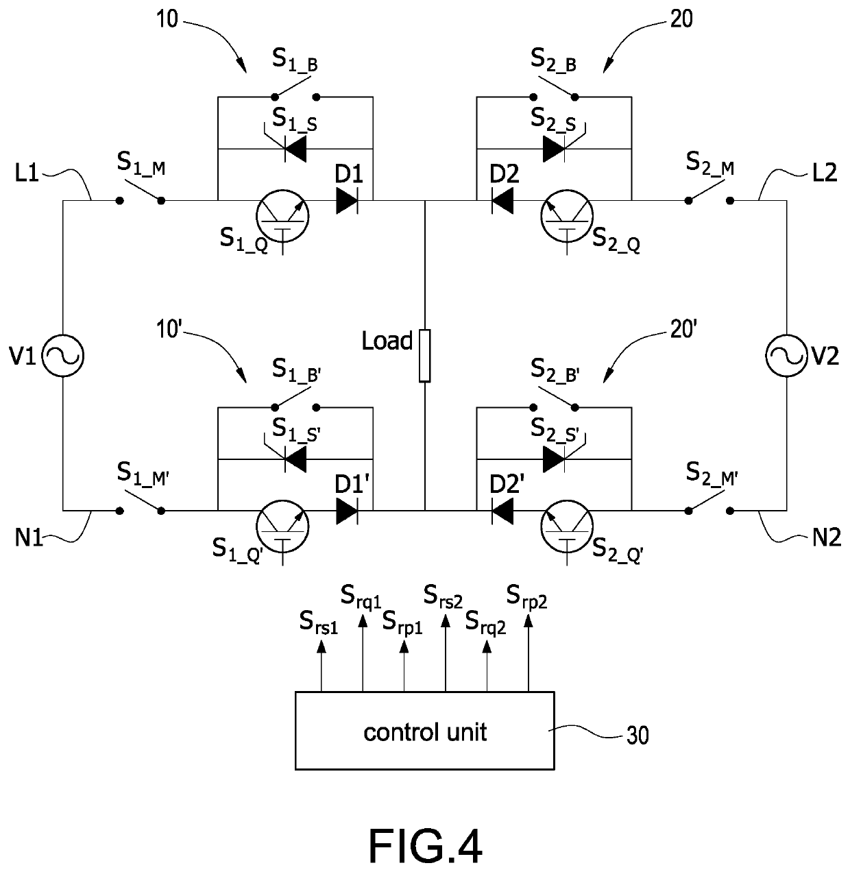 Power supply system with automatic transfer switches