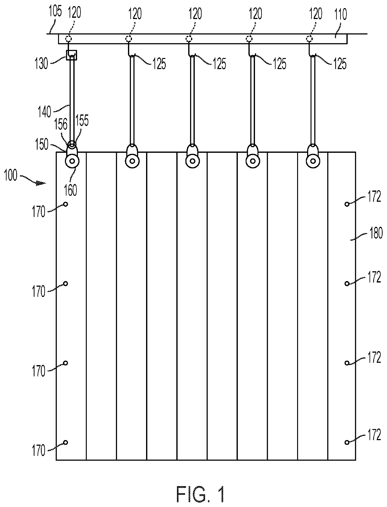 Disposable curtain system, attachment therefor and method