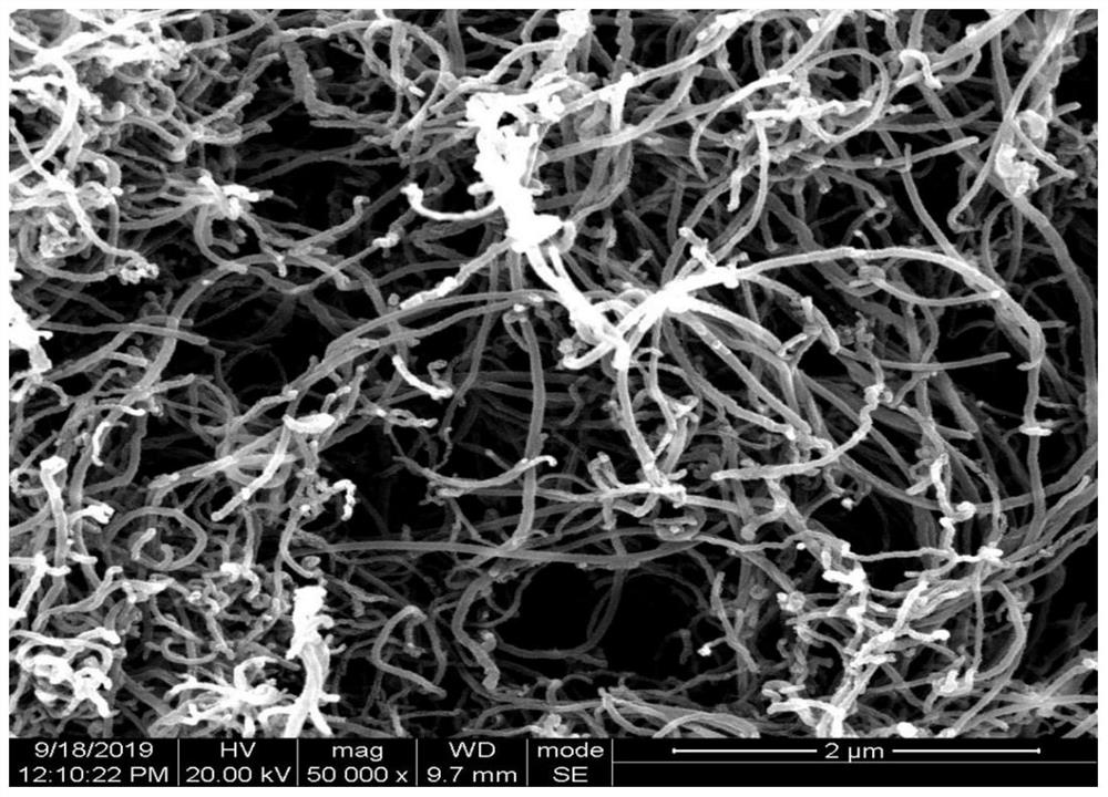 Carbon nanotube, device and method for preparing hydrocarbon by catalytic cracking through circulating intermittent pushing method