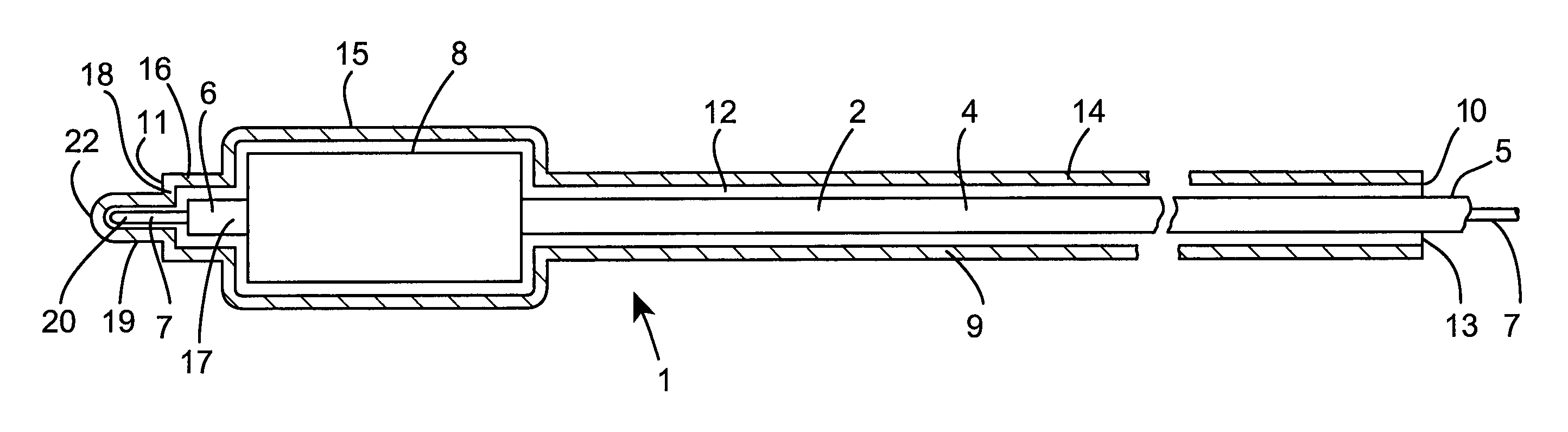 Device for protecting a catheter, and a method for locating a catheter in a remote location in a human or animal body