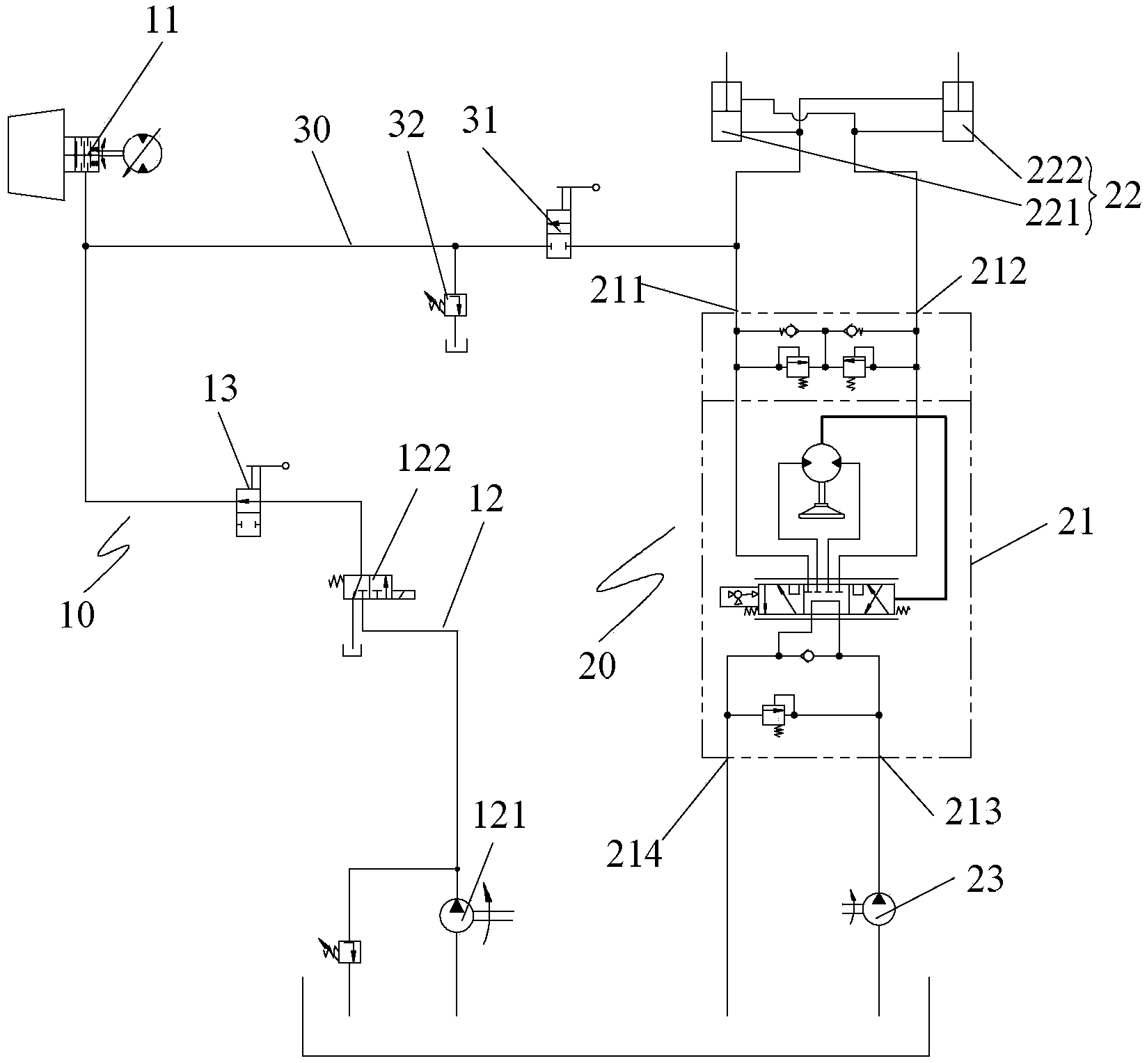 Hydraulic system and vehicle with same