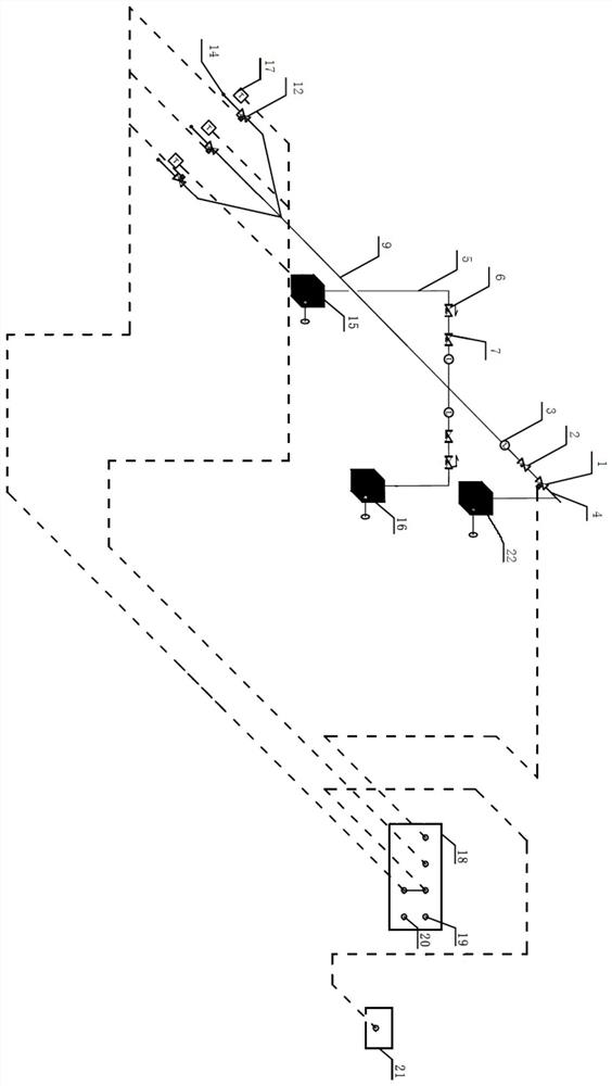 Automatic mining gel foam fire preventing and extinguishing system and using method