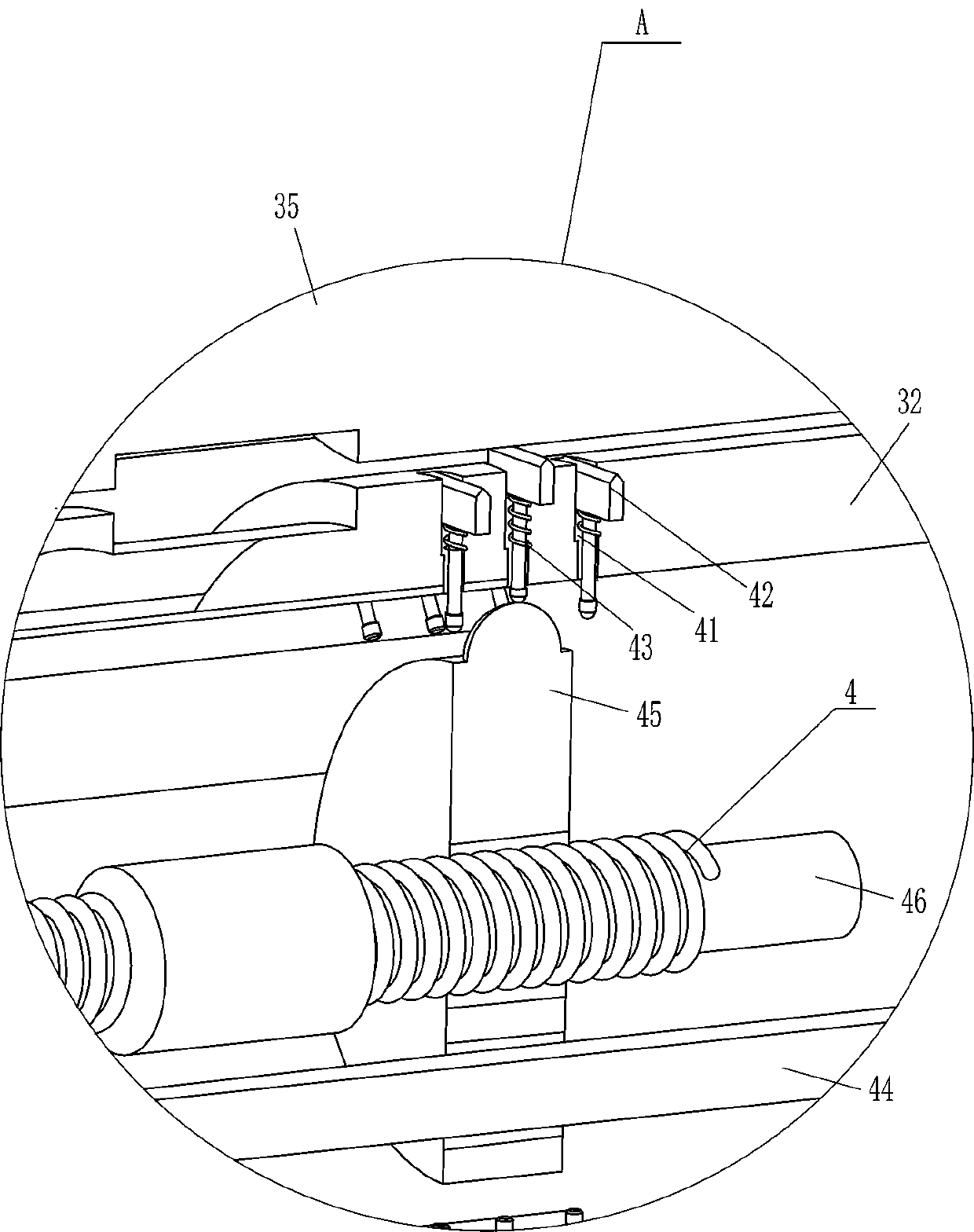 Adjustable resistance two-end pin cutting device for computer production