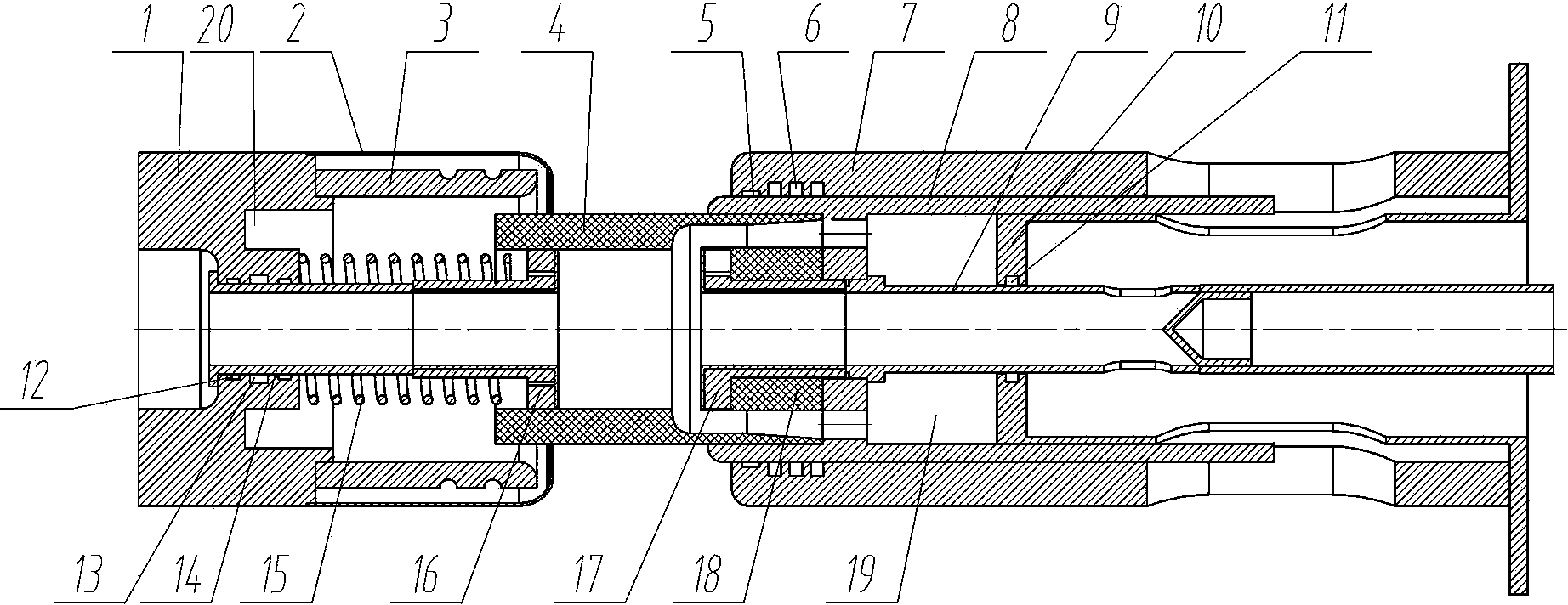 Air compression type arc extinction device and high-voltage circuit breaker with arc extinction device