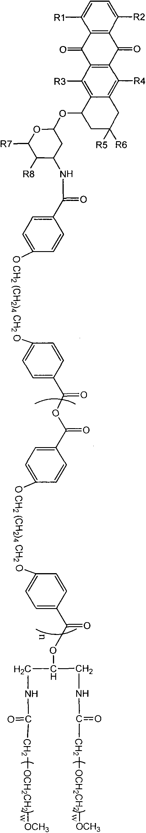Anthracycline antibiotic coupled nonlinear multi-block copolymer, and preparation method and application thereof